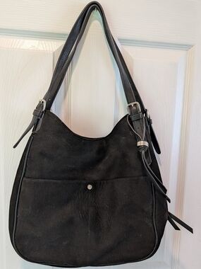 NWT Sondra Roberts Squared Hobo Style Bag In Black